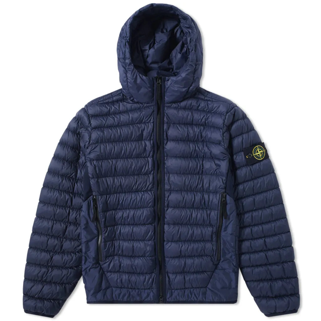 SI Garment Dyed Micro Yarn Hooded Down Jacket NAVY