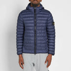 SI Garment Dyed Micro Yarn Hooded Down Jacket NAVY