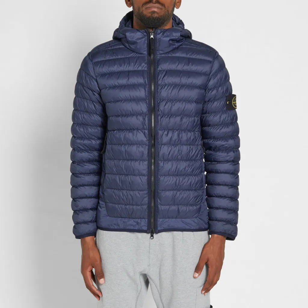 SI Garment Dyed Micro Yarn Hooded Down Jacket NAVY