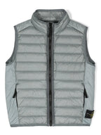 SI Gray Garment Dyed Micro Yarn Down Packable Gilet