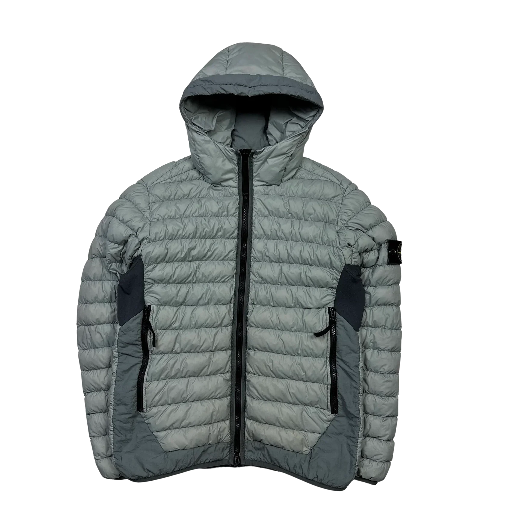 SI Garment Dyed Micro Yarn Hooded Down Jacket GRAY