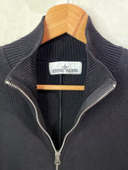 SI Ribbed Zip Up Cotton Black