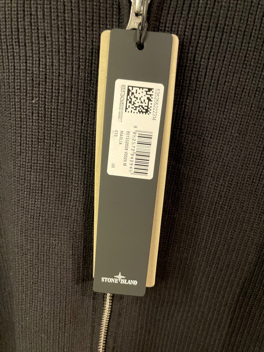 SI Ribbed Zip Up Cotton Black