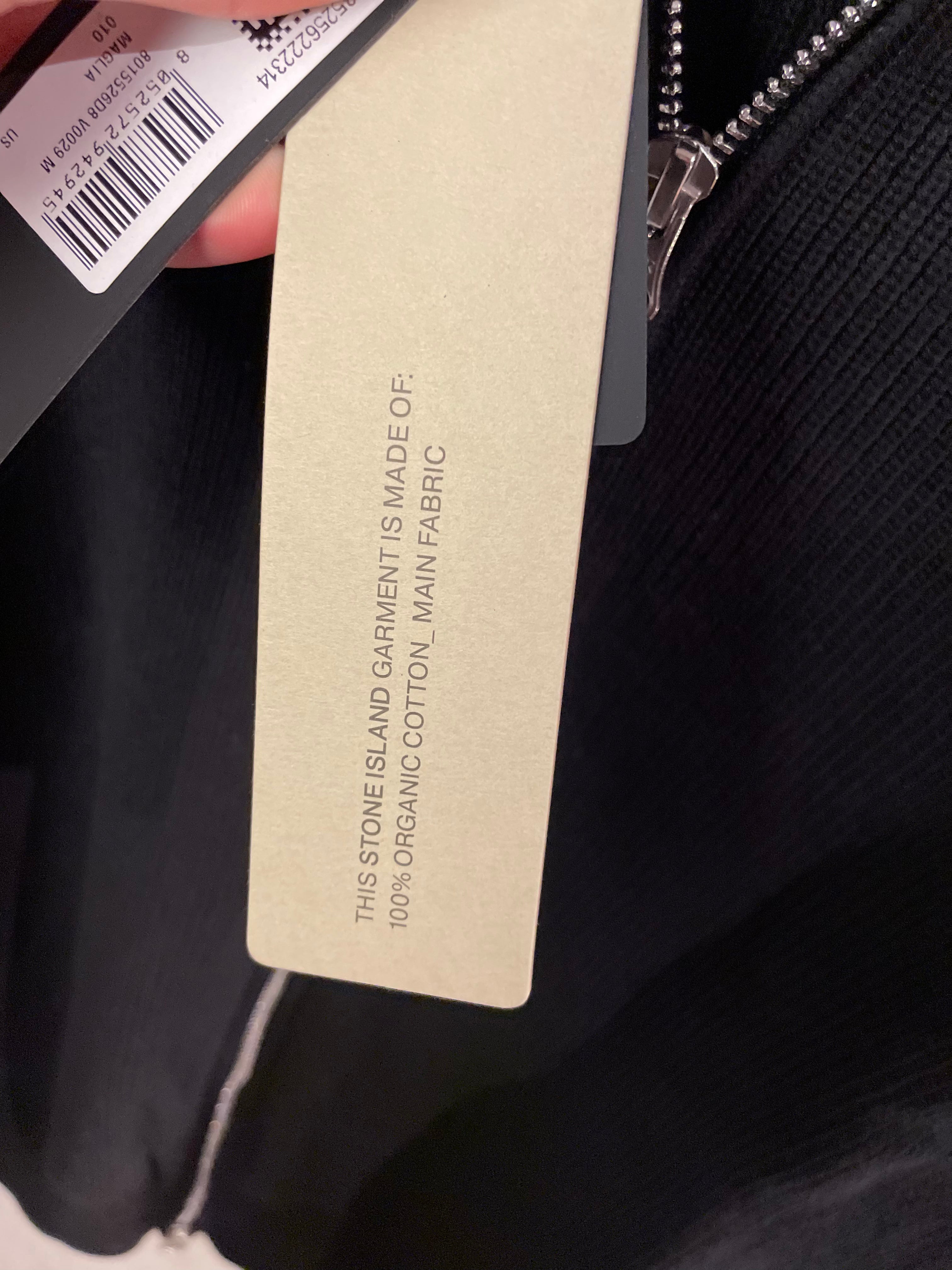 SI Ribbed Zip Up Cotton Black