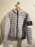 SI Garment Dyed Micro Yarn Hooded Down Jacket GRAY