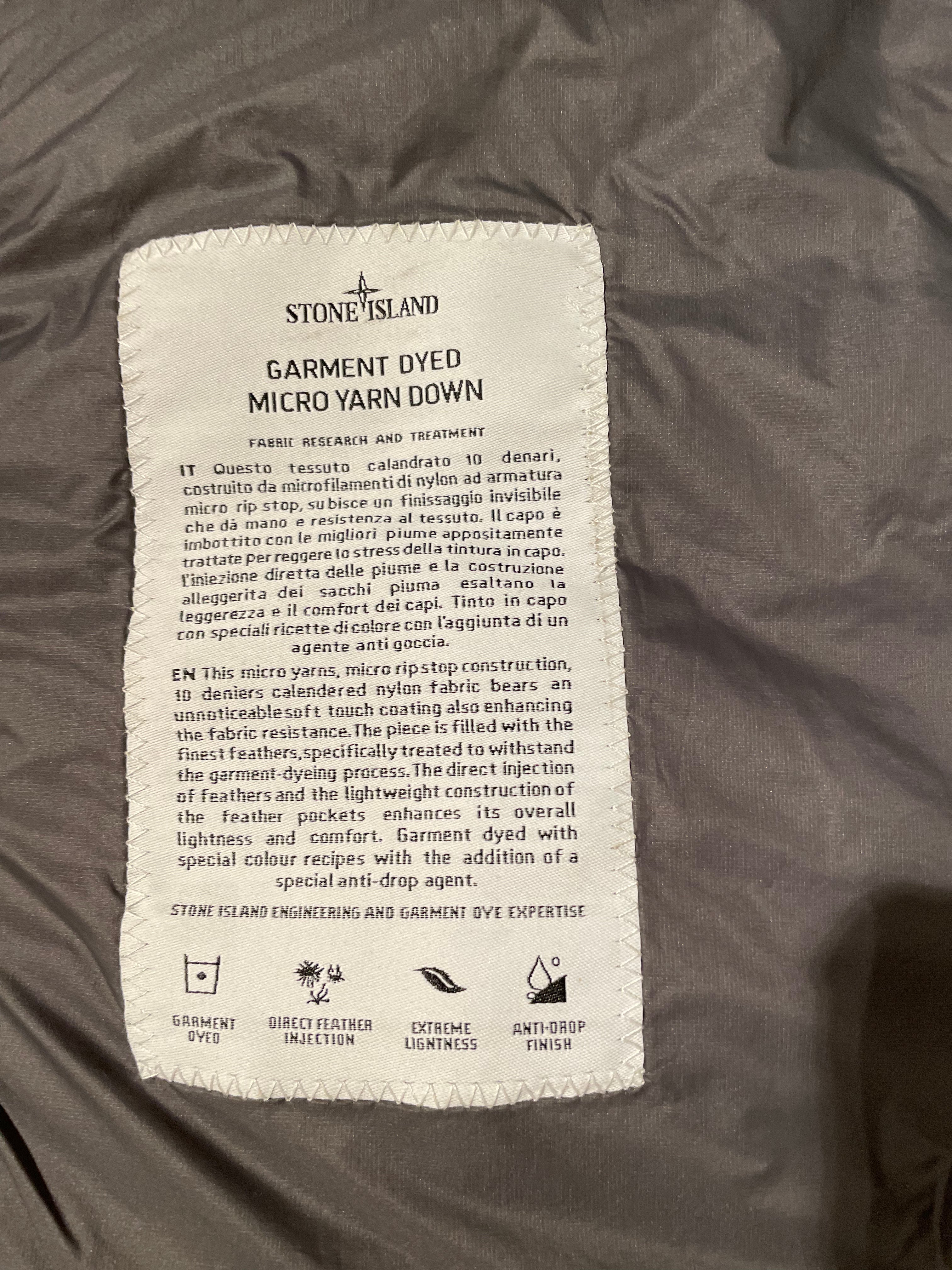 SI Gray Garment Dyed Micro Yarn Down Packable Gilet