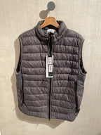 SI Gray Garment Dyed Micro Yarn Down Packable Gilet