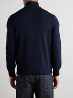 Logo-Appliquéd Quilted Shell-Panelled Virgin Wool Down Cardigan