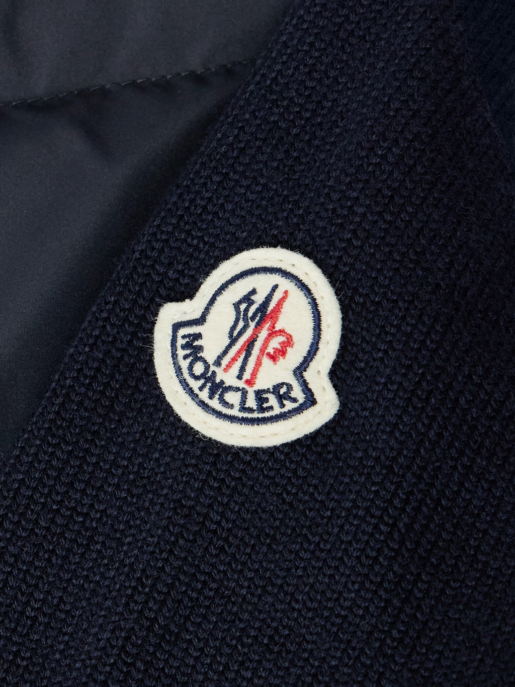 Logo-Appliquéd Quilted Shell-Panelled Virgin Wool Down Cardigan