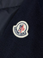 Logo-Appliquéd Quilted Shell-Panelled Virgin Wool Down Cardigan