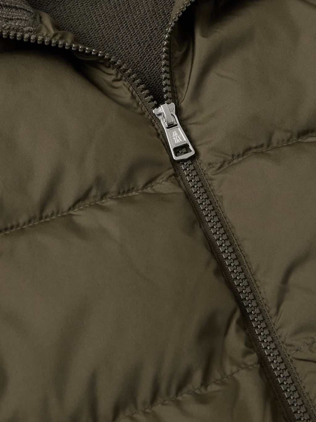 Logo-Appliquéd Quilted Shell-Panelled Virgin Wool Down Cardigan