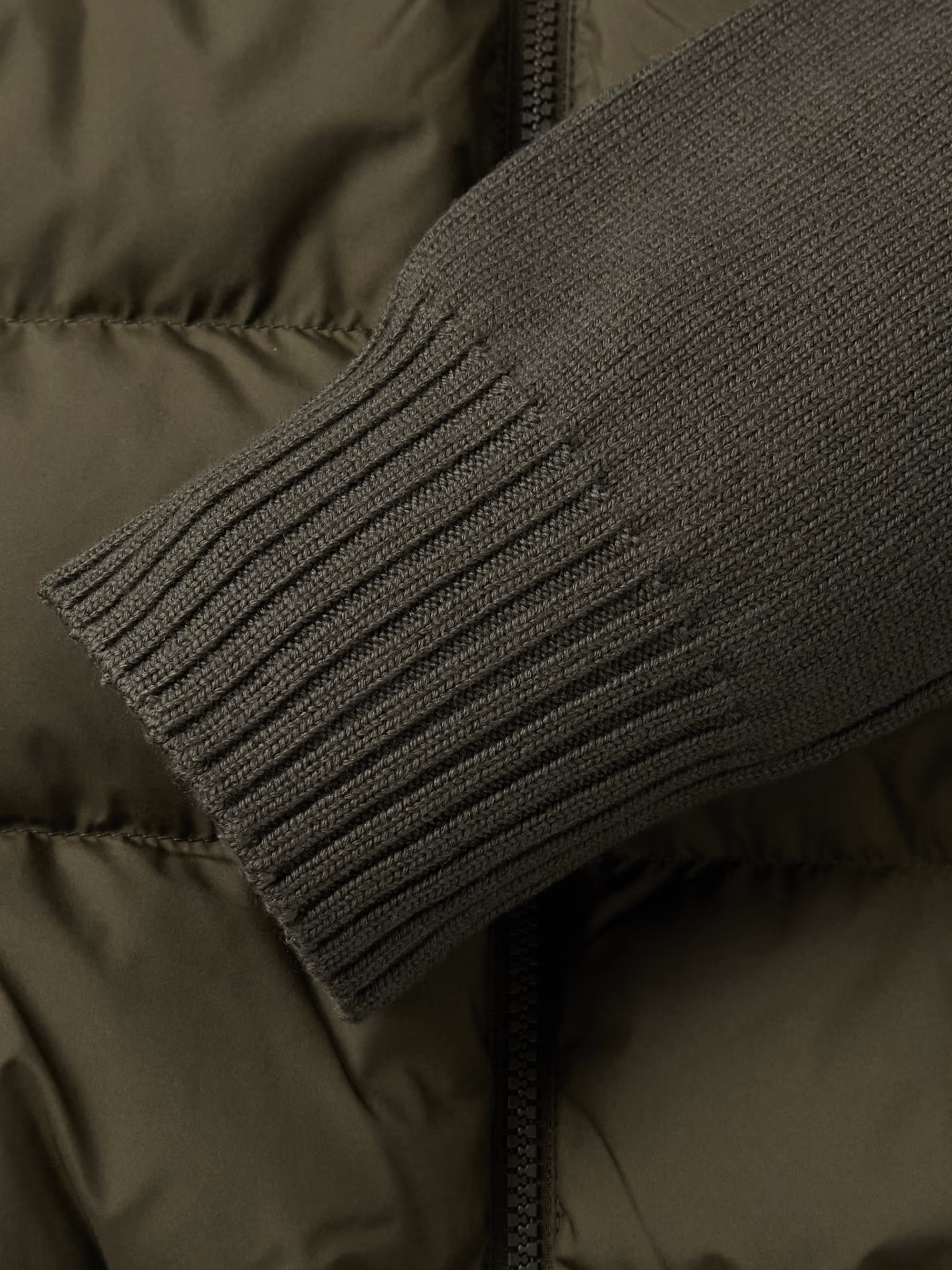 Logo-Appliquéd Quilted Shell-Panelled Virgin Wool Down Cardigan